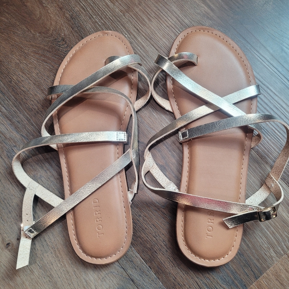 Torrid Women's Extra Wide Gold Sandals